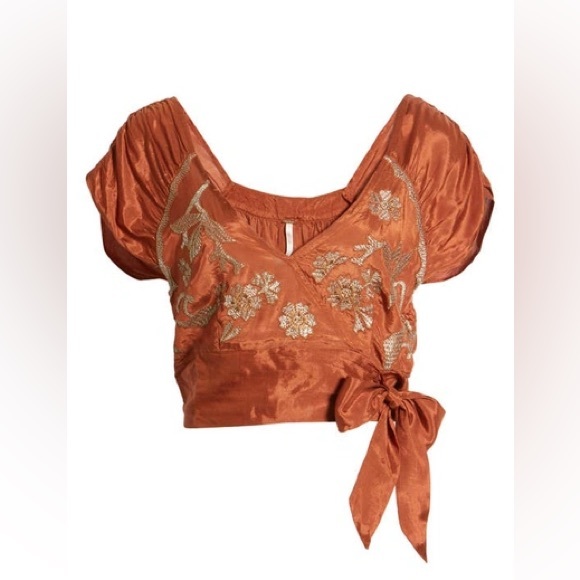 Free People Sahara Embroidered Crop Top - Small - Picture 2 of 6